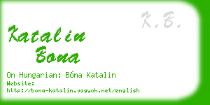 katalin bona business card